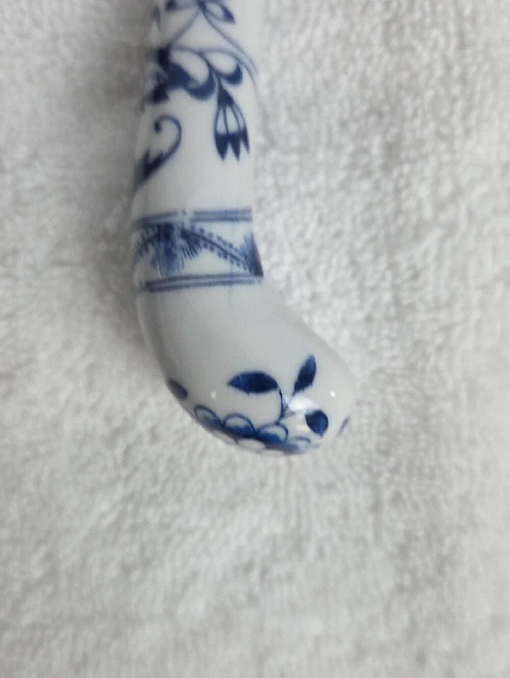 Blue Floral Ceramic Handle Pasta Server